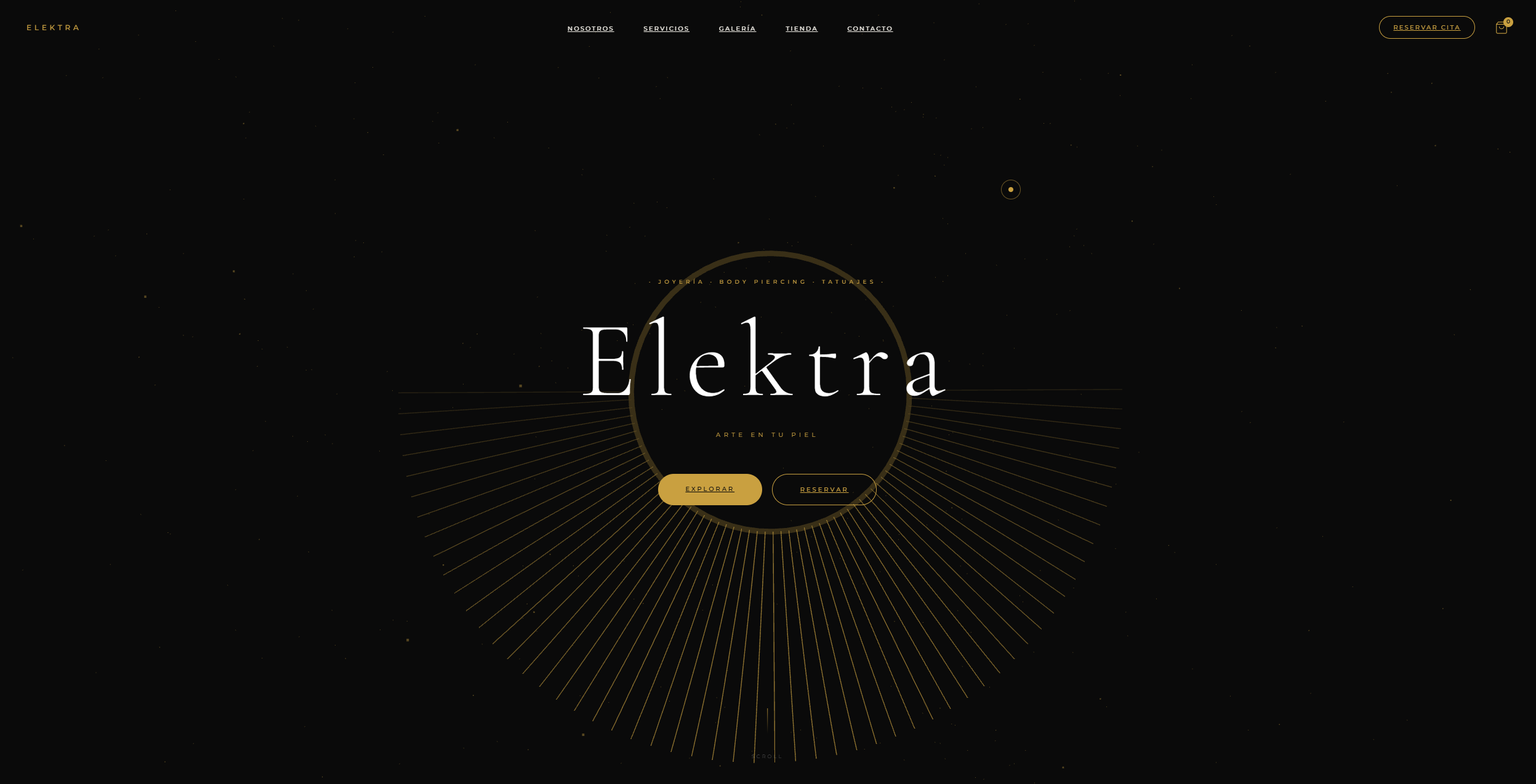 Elektra — Tattoo & Piercing Studio website screenshot